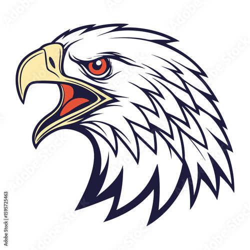 kite bird head logo vector design.