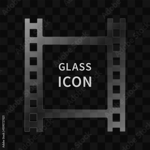 Film strip frame in glass style