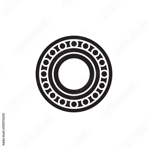Ball Bearing Icon symbol. Vector bearings mechanism on white background..eps