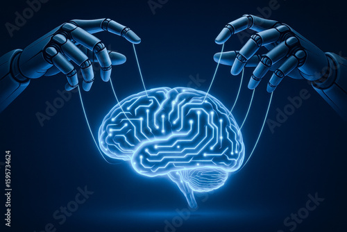 Robotic Puppet Master Controlling Digital Brain with Strings