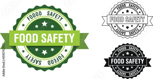 Food safety label food safety vector food safety icon food safety badge food safety logo food safety