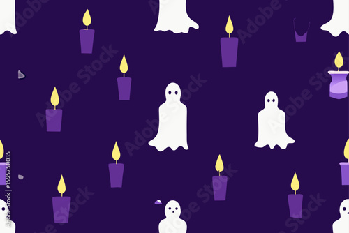 Gothic Candle with Flickering Flame for Spooky Ambience