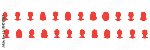 avatar icon. profile icons set. male and female avatars vector icon set illustration isolated on white background.