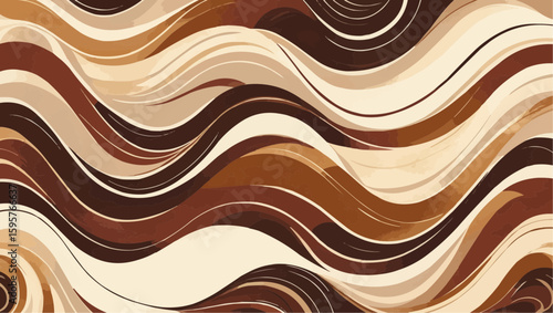 Psychedelic Mocha Wave Texture