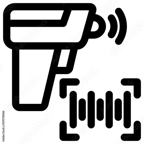 Barcode Scanner Outline Icon