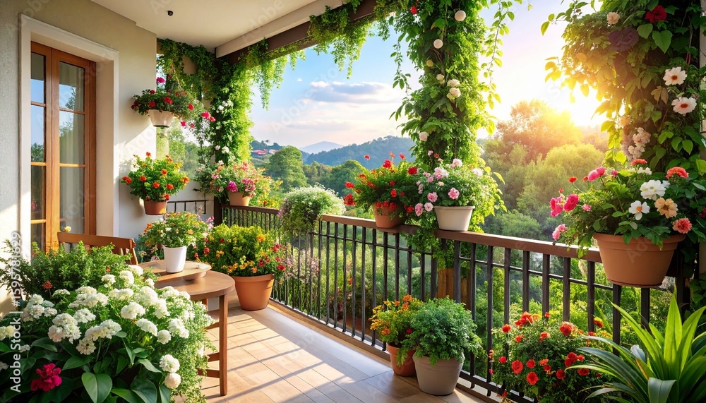 Fototapeta premium garden with flowers