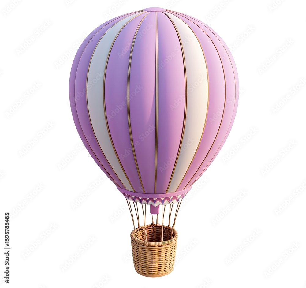 Naklejka premium 3D Rendered Hot Air Balloon