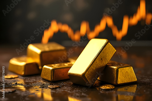 Wallpaper Mural Hand Holding Smartphone with Trading App and Gold Bars Torontodigital.ca