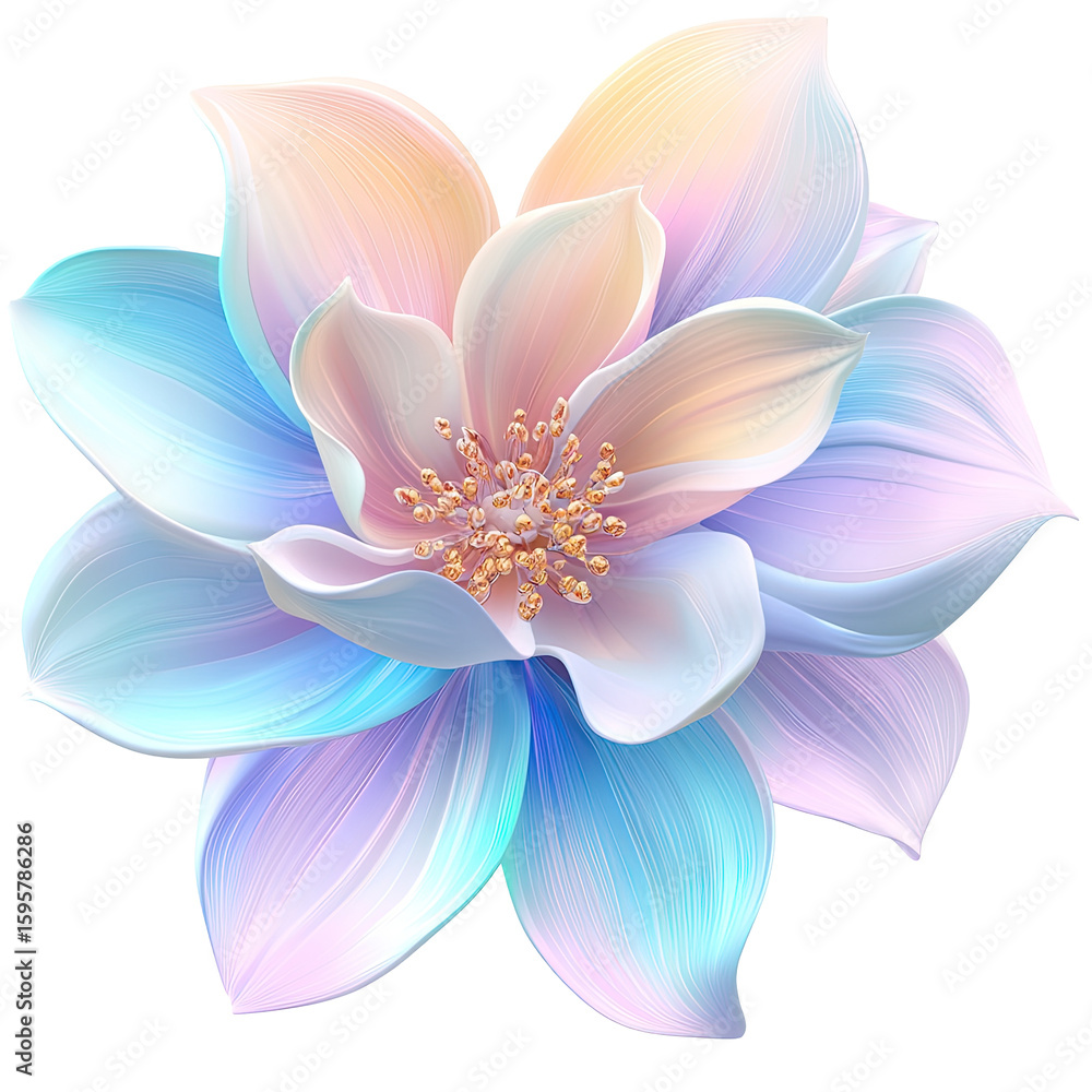 Fototapeta premium Vibrant pastel flower