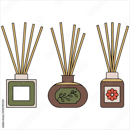 Aromatic mist gadget for relaxation wellness vector illustration