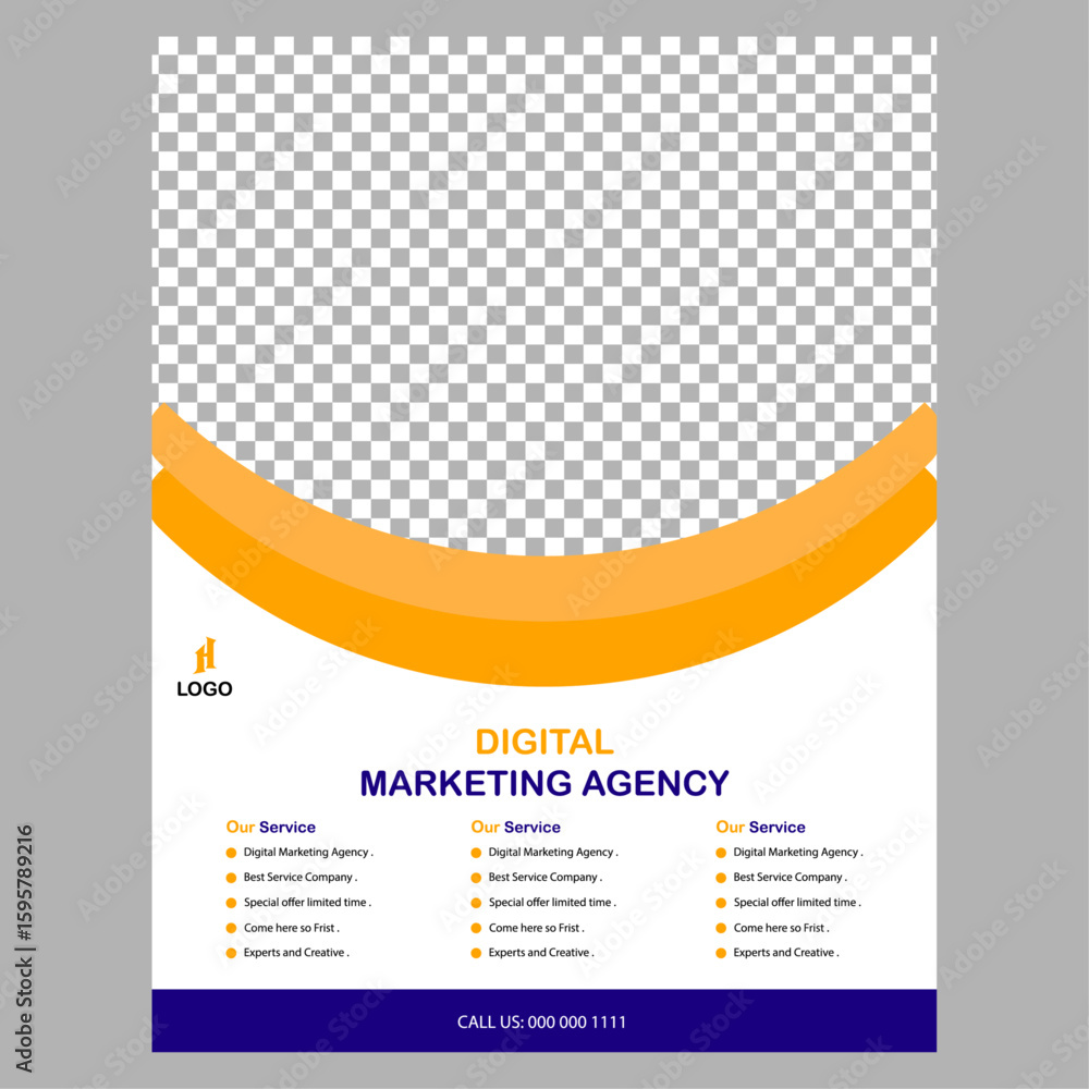 Naklejka premium professional flyer design template for your business or company