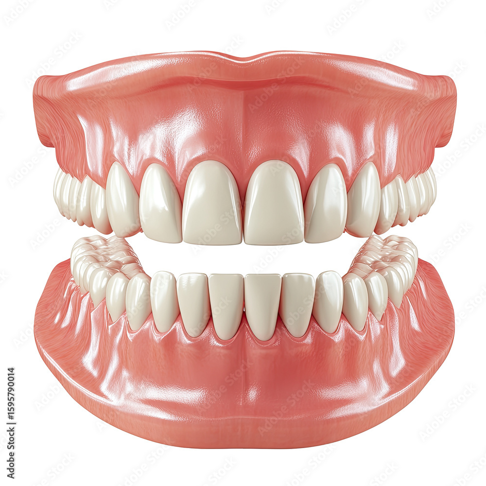Obraz premium Realistic 3D model of a dental prosthesis
