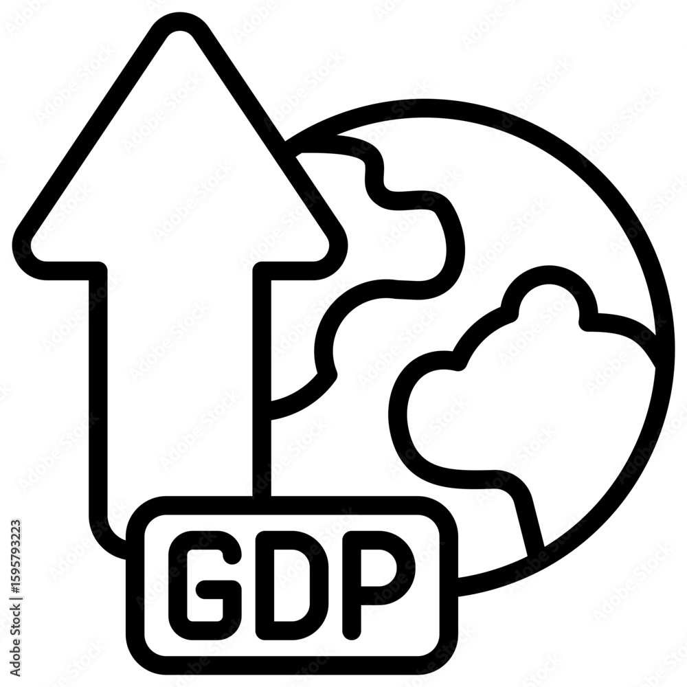 Obraz premium Gdp Icon