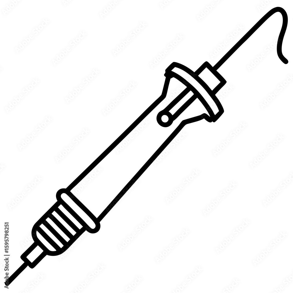 Fototapeta premium Precision Soldering Tool Vector Outline