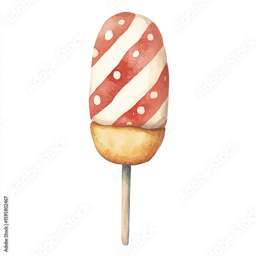 a cute American corndog at fairground