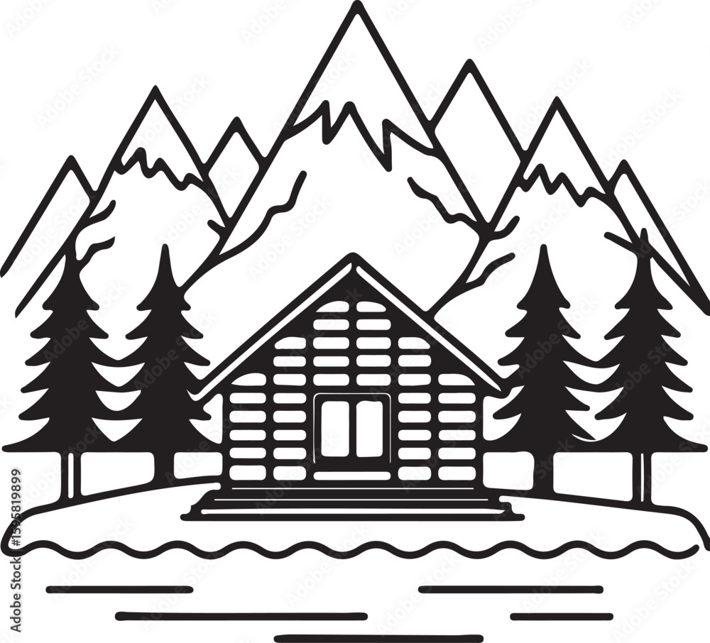 Obraz premium house in the mountains