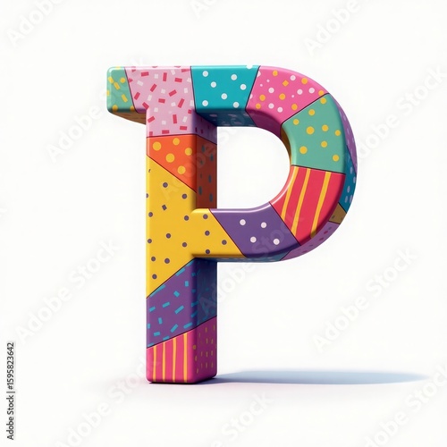 Playful Letter P – Bold and Colorful Kids Alphabet Letter