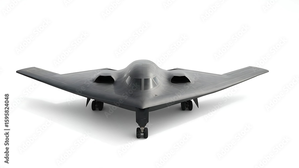 B-2 Spirit Stealth Bomber Technical Blueprint Illustration on White Background B-2 Spirit Stealth Bomber Technical Blueprint Illustration on White Background