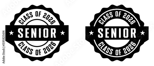 Senior class of 2026 graduation badge design