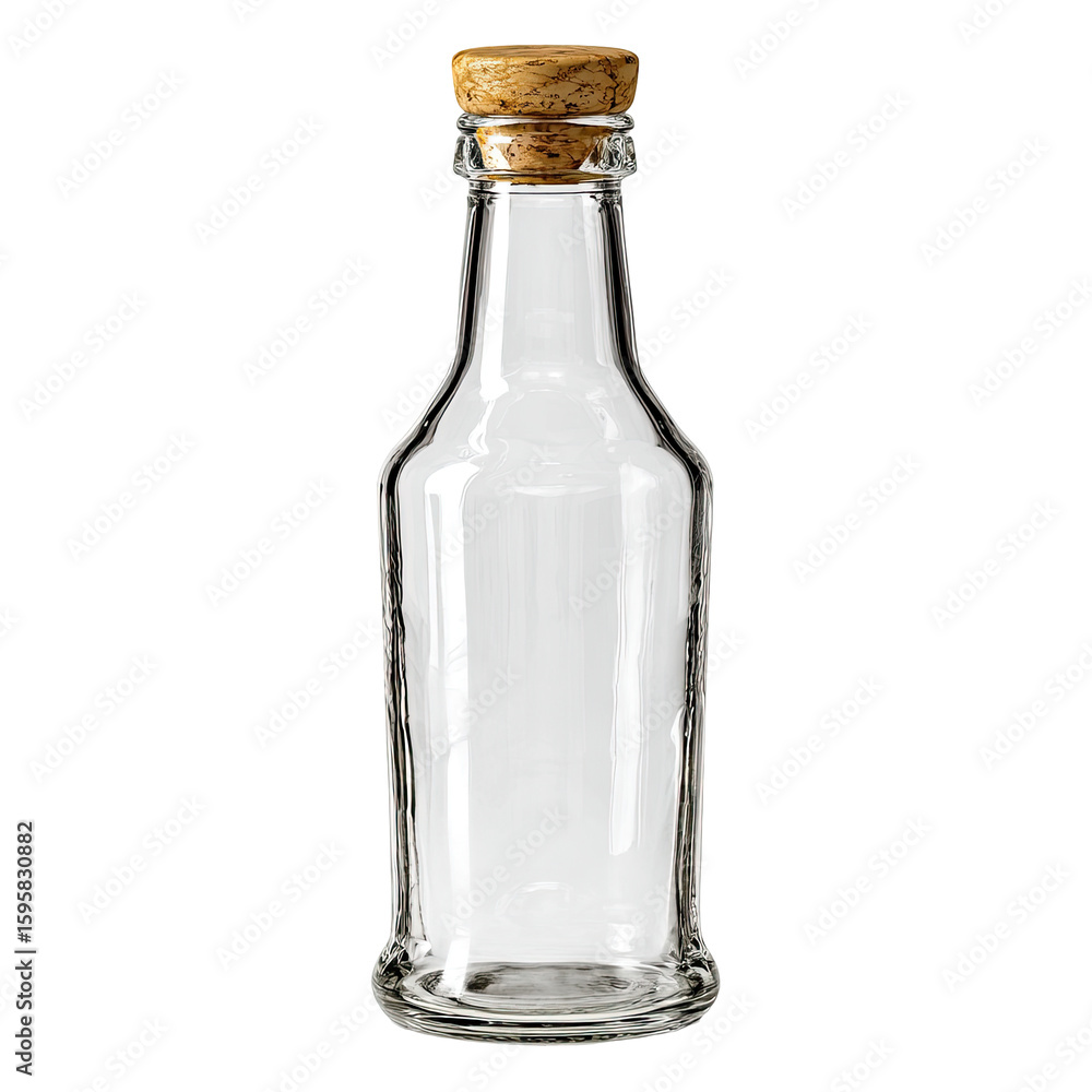 custom made wallpaper toronto digitalClear glass bottle with cork stopper (2)