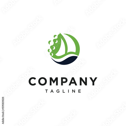 Golf Ship Boat Sea Logo Icon Vector