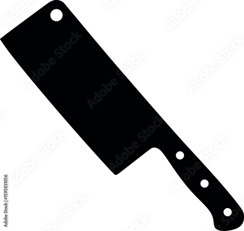 Black meat cleaver silhouette