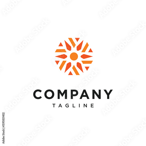 Mountain Mandala simple logo icon vector