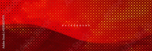 Luxury background with red line pattern (guilloche curves). Premium vector tech backdrop for business layout, digital certificate, formal brochure template