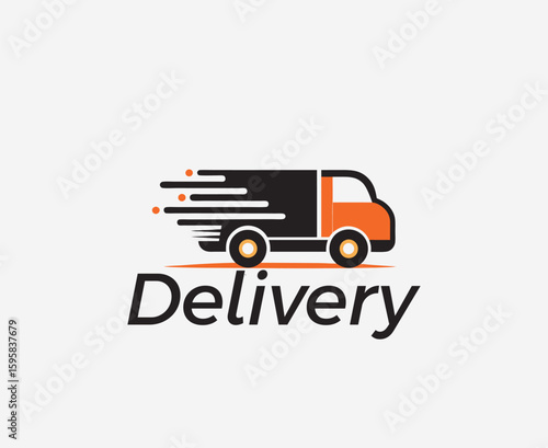 Fast Delivery Truck Service Logo Design