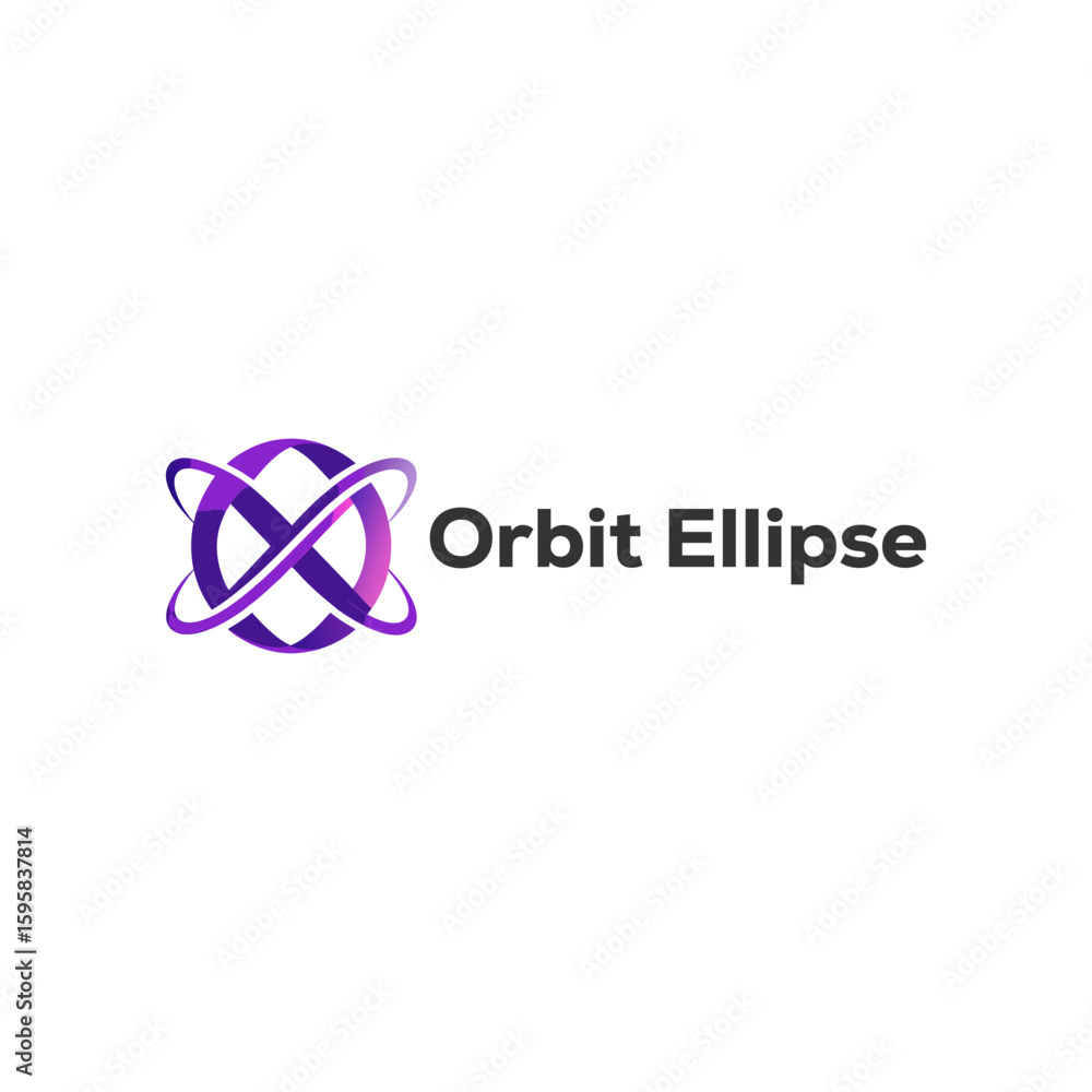 Fototapeta premium Orbit Ellipse Abstract Logo
