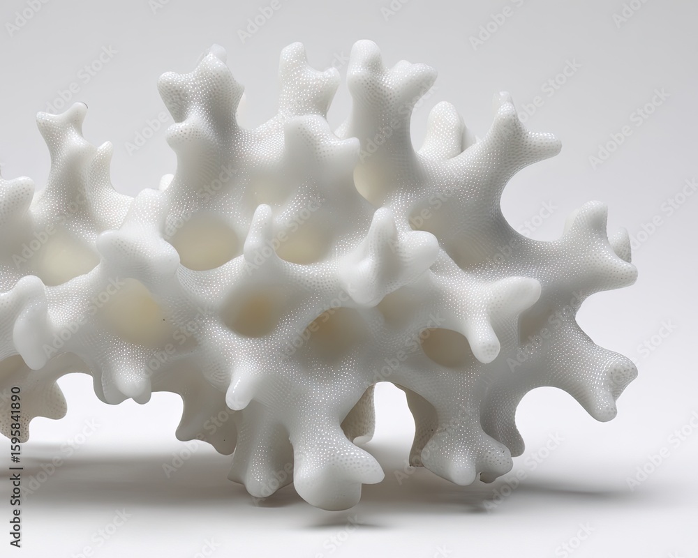 Obraz premium White Glittering Coral Specimen