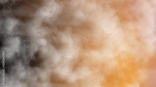 Abstrakte Rauchtextur, Farbverlauf von Grau nach Orange