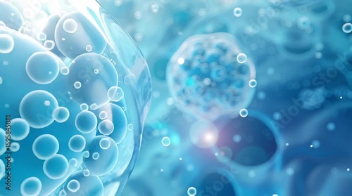 Wallpaper Mural Microcosm of Life: Dive into a mesmerizing macro view, revealing a symphony of cell structures, captured through advanced microscopic technology. Reflecting the intricacy of life.  Torontodigital.ca