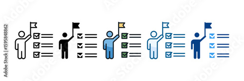 Leadership Skills Icon Set Multiple Style Collection