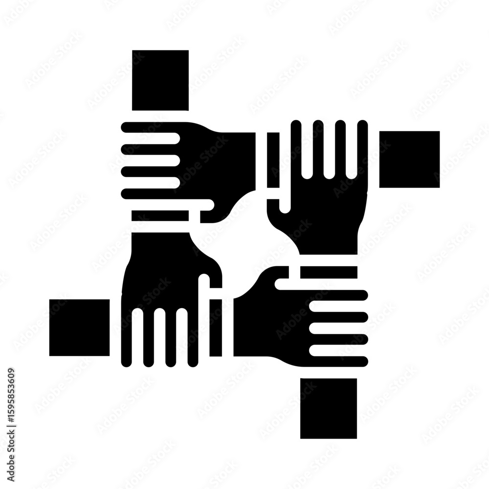 Obraz premium Together hands icon