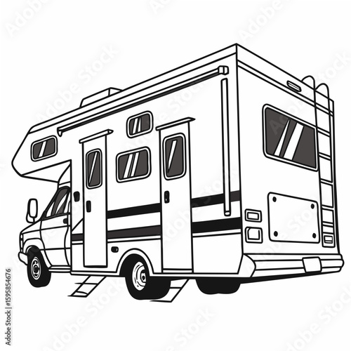Recreational vehicle with slide out camper motorhome