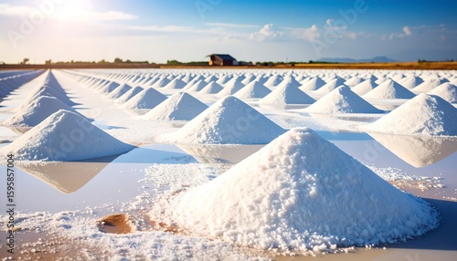 Sea Salt Harvest: Conical Piles in Salt Pans - Sustainable food pro.