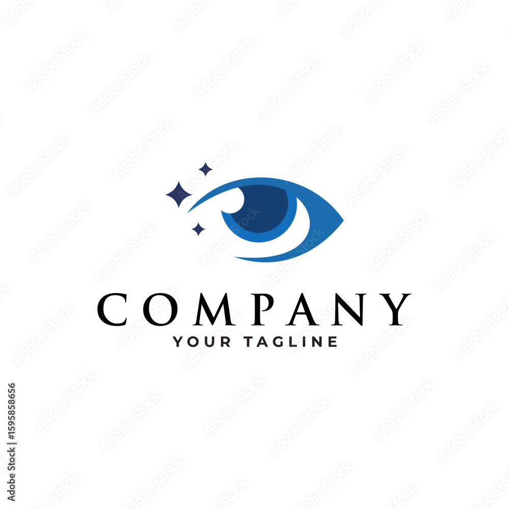 Obraz premium bright eye logo design template