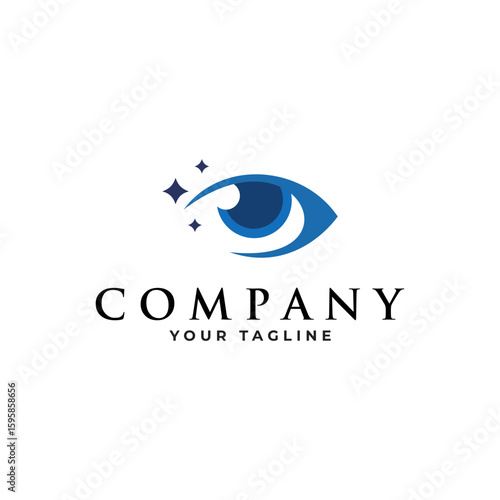 bright eye logo design template