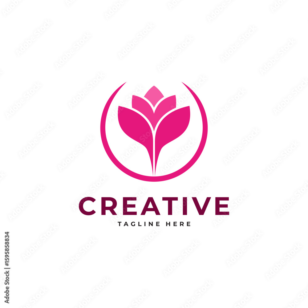 Obraz premium abstract floral logo design