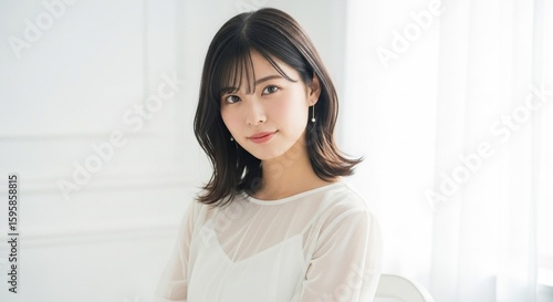 Free Download 透け感のあるシアーな衣装を纏う日本人女性 - GFXLoad