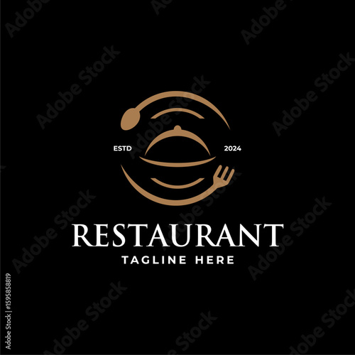 elegant restaurant logo with design
