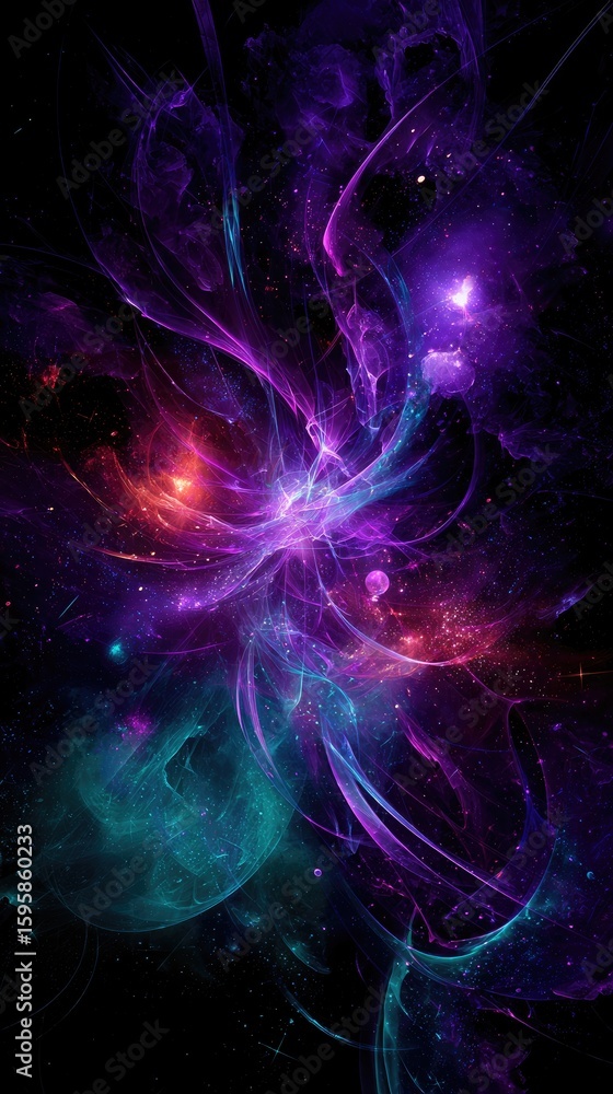 Obraz premium Abstract Colorful Space Nebula Display