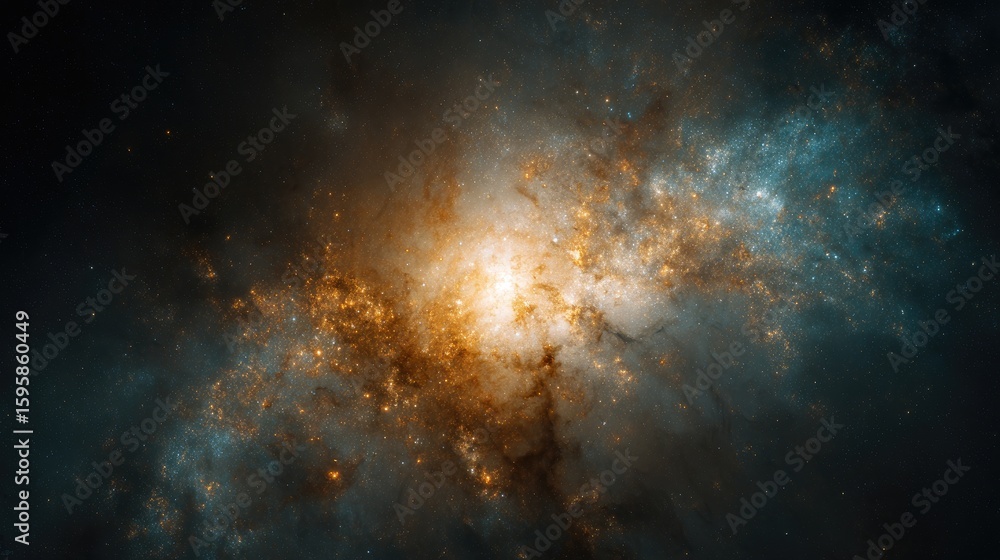 Obraz premium Colorful Starry Nebula In Deep Space