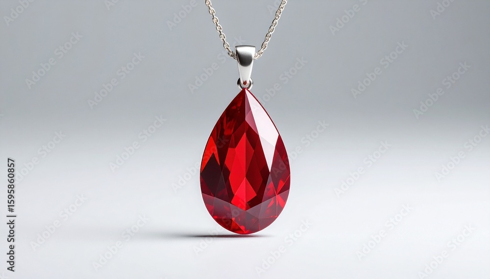 Naklejka premium ルビーのネックレス