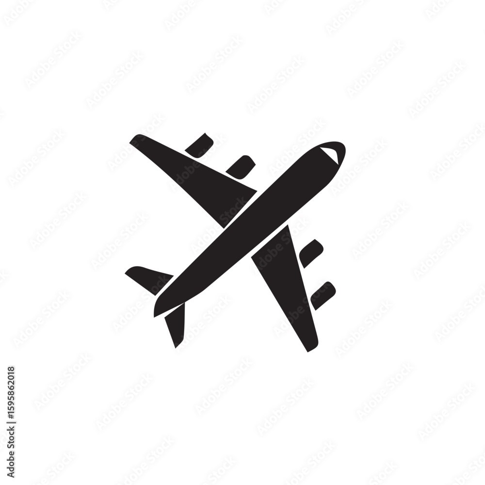 Obraz premium Transportation Silhouette Icons – Black & White Vector