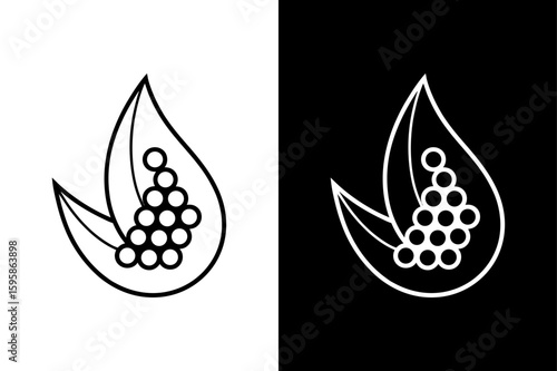 Minimal Mustard Seeds Icon. Thin Line Agriculture Symbol Design