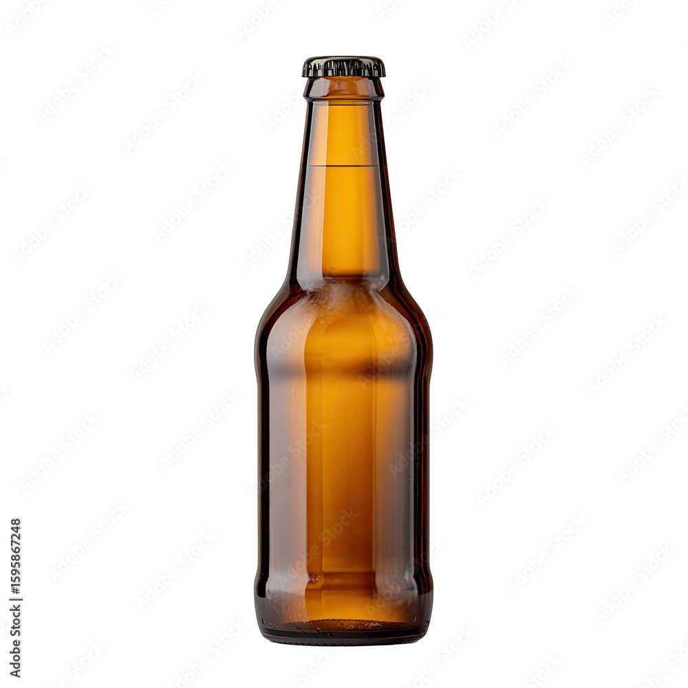 Amber glass bottle, full Amber glass bottle, full