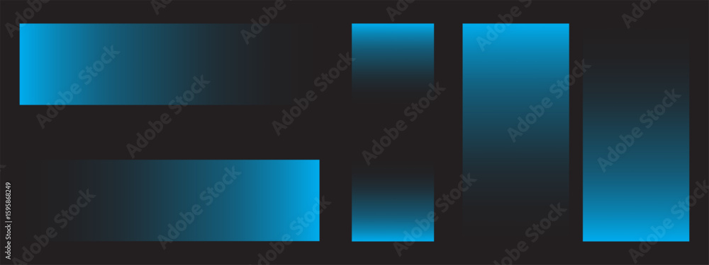 Obraz premium Abstract shape bright blue gradient vector editable