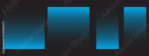 Wallpaper Mural Abstract shape bright blue gradient vector editable Torontodigital.ca